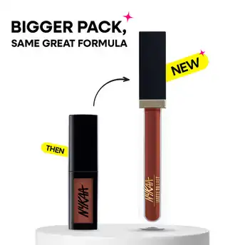 nykaa matte to last ! transferproof liquid lipstick chai 18